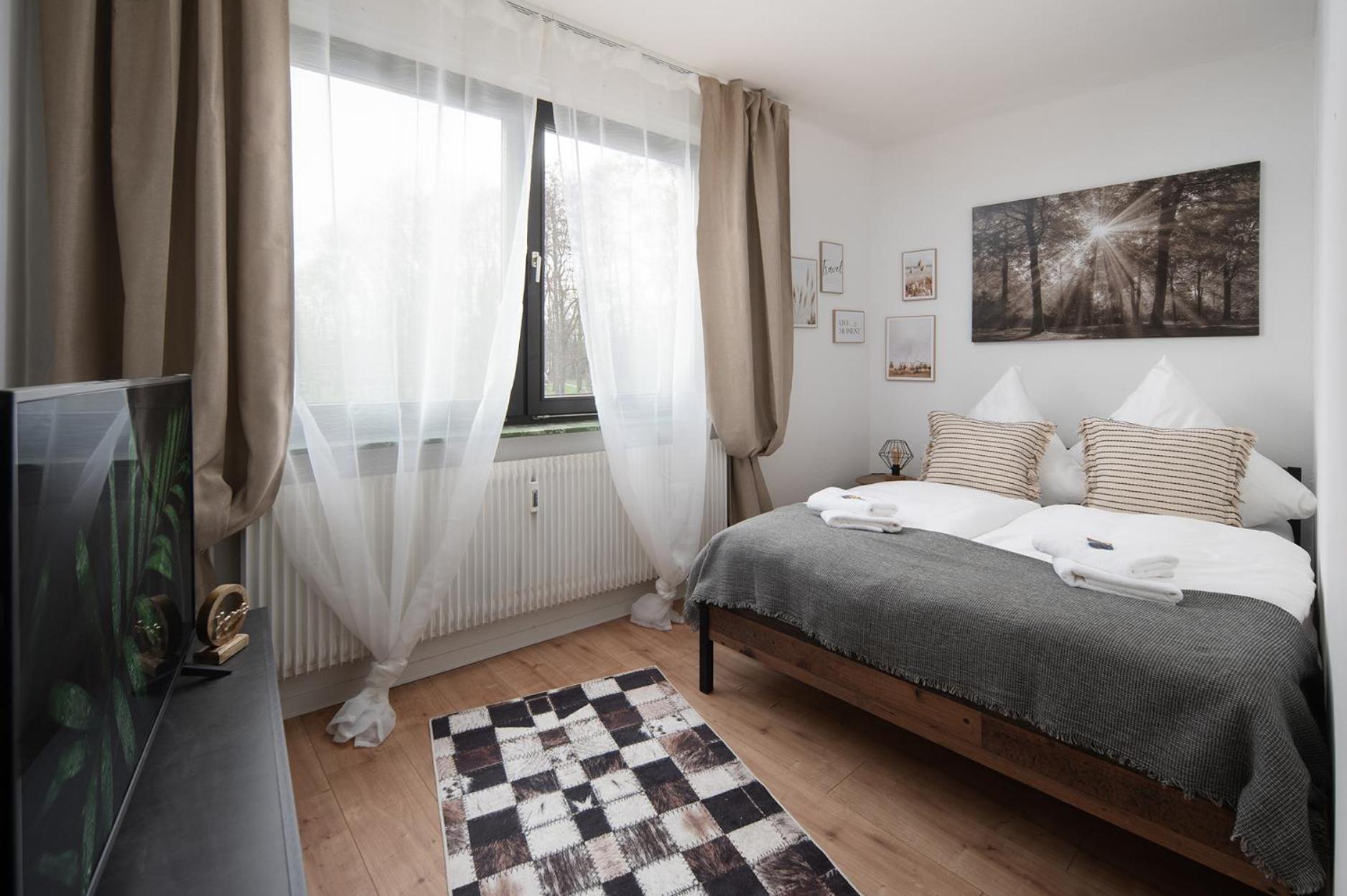 1-4 Gaeste Wohnung W-Lan, Netflix, Amazon, Parken, Arbeitsplatz, 24H Check In ,Vollausgestattet Kueche, Handtuecher Seife U,V,M Fuer Geschaeftsreisende, Paare, Familien , Datteln Exterior photo